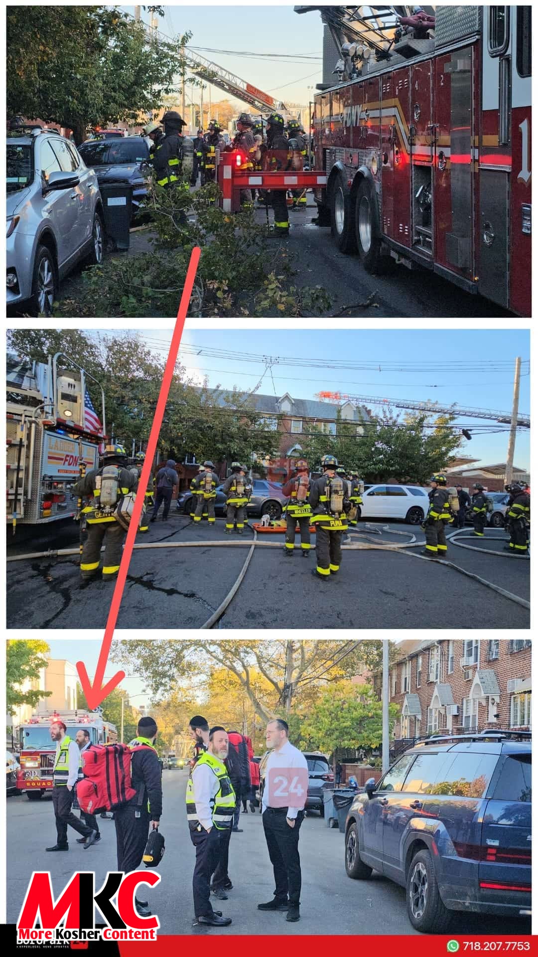 זעט ווי איינער פון די לעגענדארישע בארא פארק'ער עסקנים העלפט אויס ביים גרויסן פייער אין בארא פארק היינט צופר…