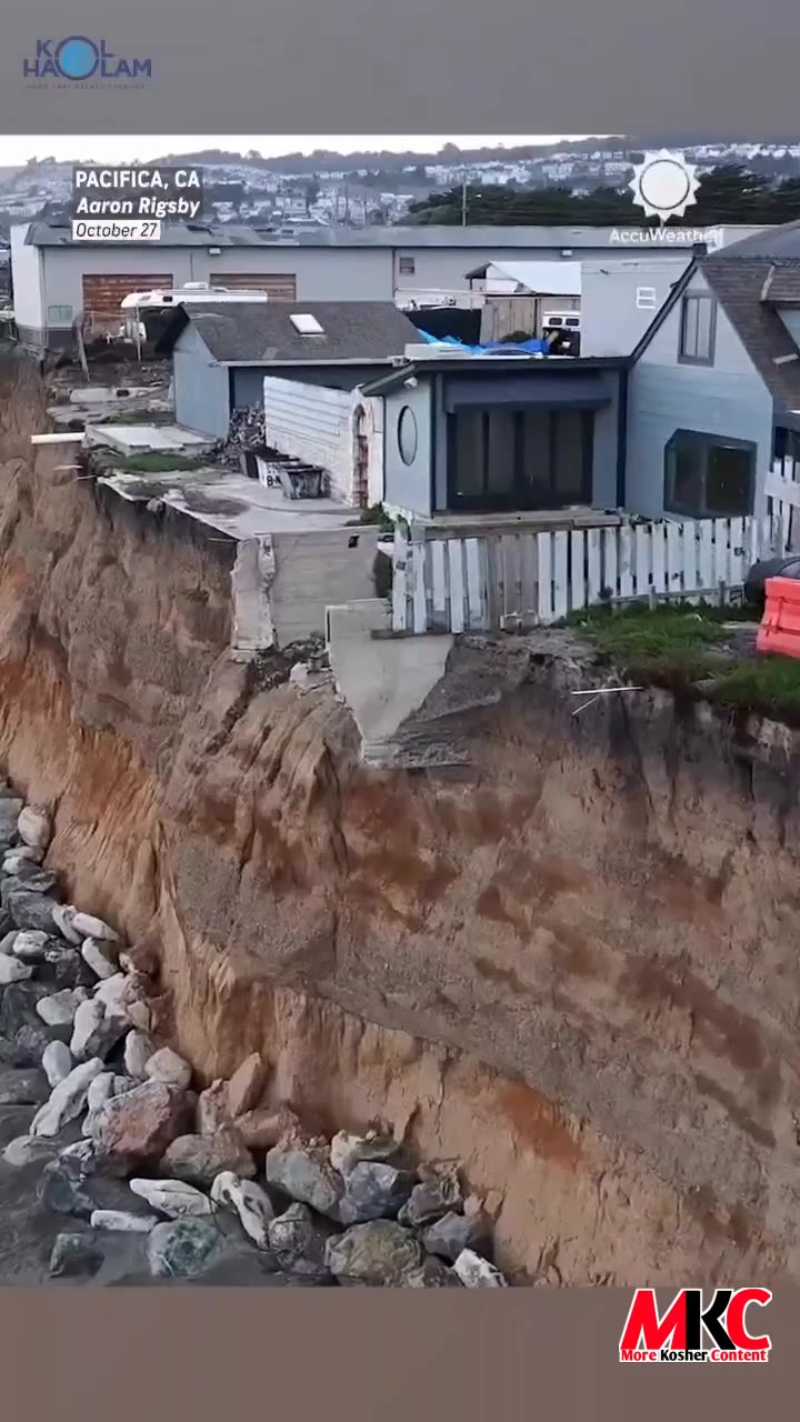 Powerful king tides are battering California's coast, leaving homes in Pacifica perched on crumbling cliffs…