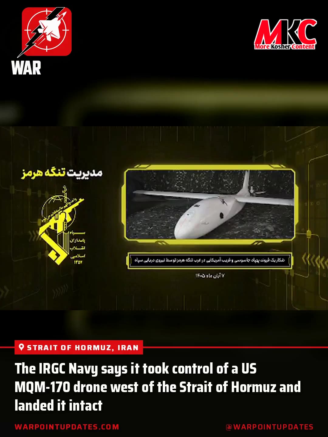 🇮🇷 🇺🇸 ⚡️ - די נעיווי פון איראנ'ס רעוואלוציאנערע גארדס (IRGC) האט ארויסגעגעבן א ווידעא, וואס לויט זיי ווי…
