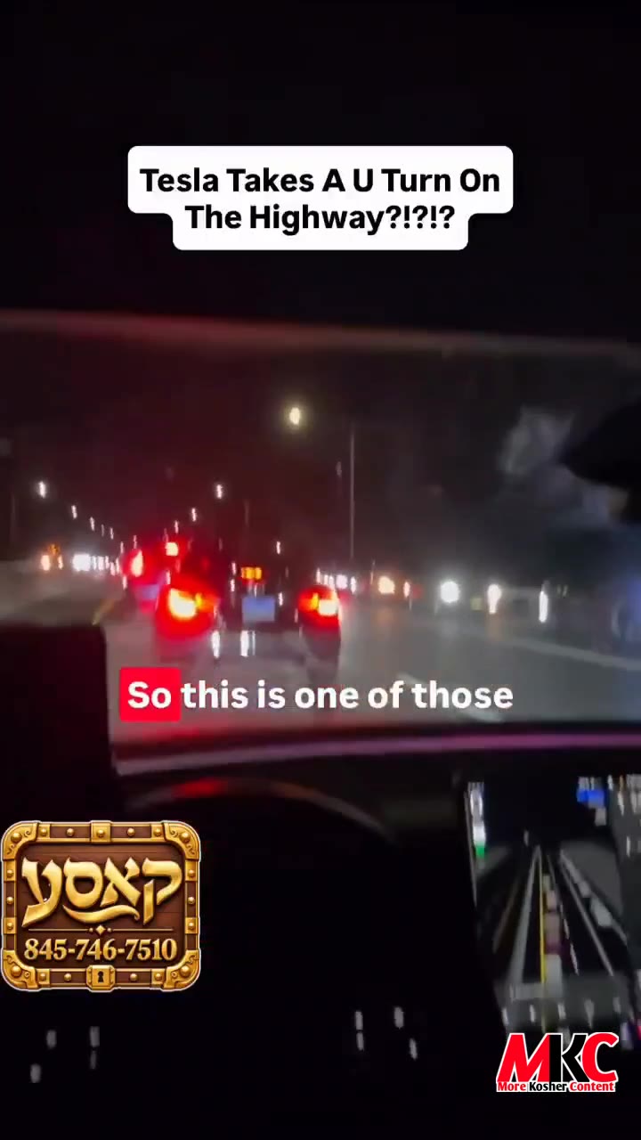 די פאליציי באפעלט אלע קארס צו מאכן א יו-טוירן אינמיטן א הייוועי. וועט א טעסלא סעלף-דרייווינג קאר כאפן וואס…