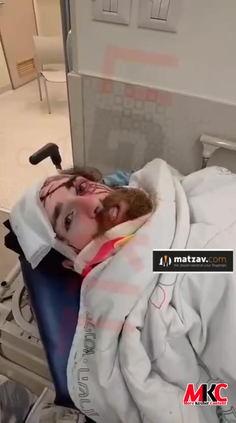 איינער פון די וואס זענען היינט צוגעשלאגן געווארן דורך די פאליציי אין בני ברק.