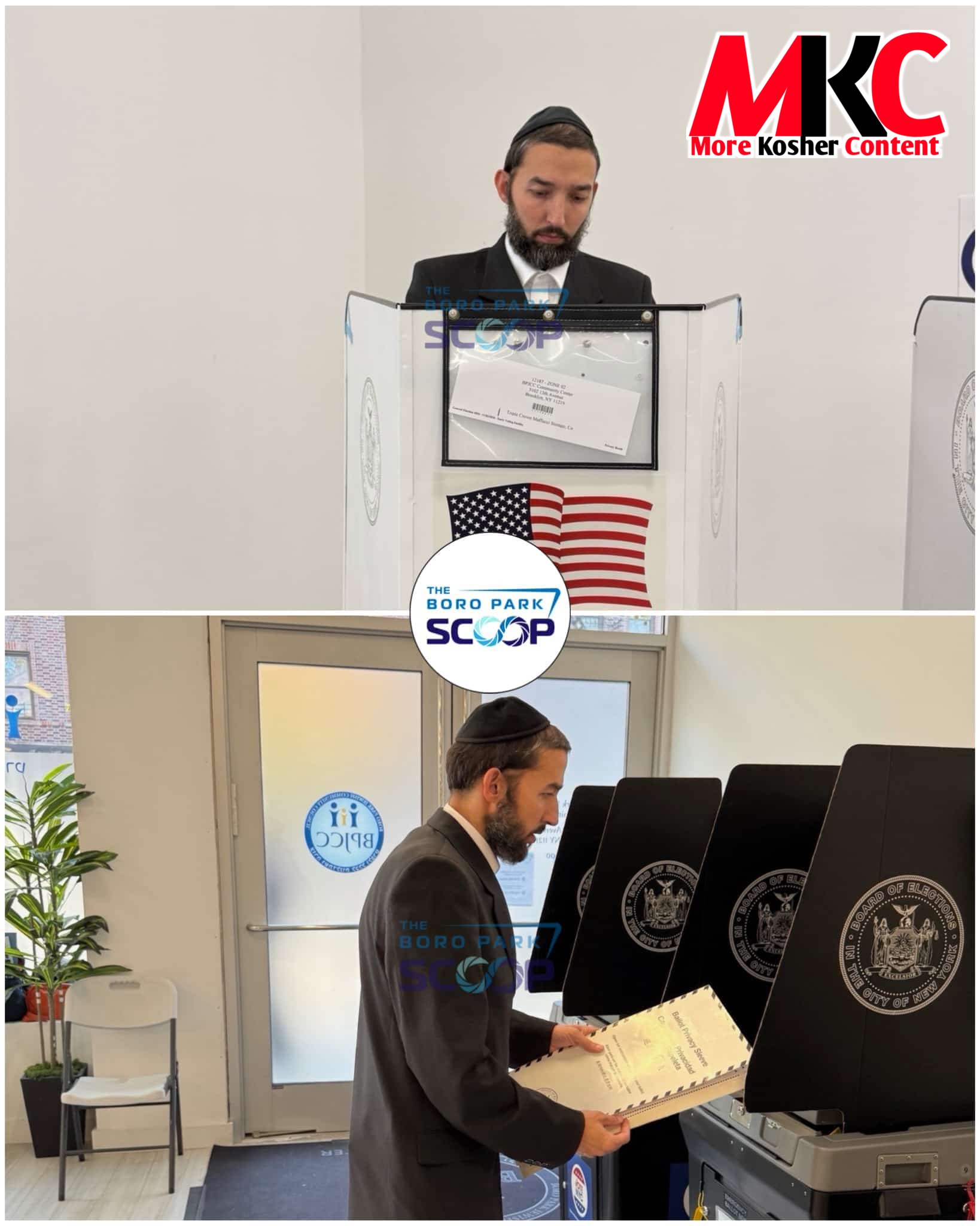 בילדער: אסעמבלימאן שמחה אייכנשטיין האט היינט פריער אפגעגעבן זיין שטים ביים BPJCC קאמיוניטי סענטער, וואו מ'…