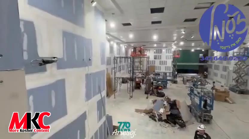 קראון הייטס - די בוי ארבעט ביי די נייע ביהמ"ד און היכל התורה דערנעבן פון די 770 חב"ד הויפטקווארטירן רוקט זיך…