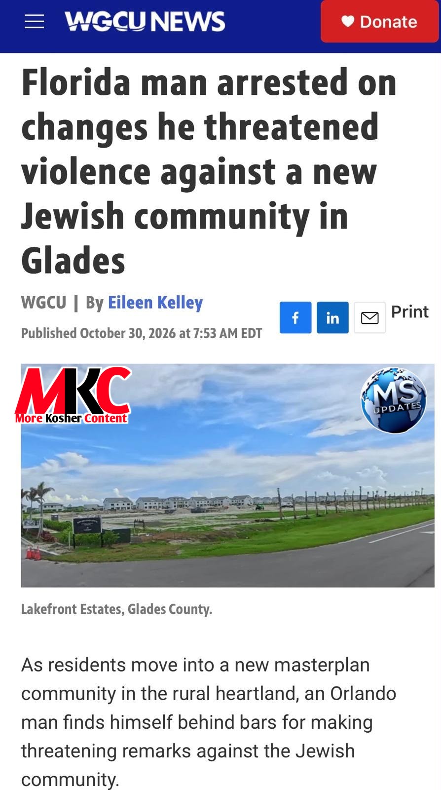 אוי וויי. דא אנטיסעמיטיזם אין פלארידא אויך? נו אוודאי. די הלכה בידוע גייט אן איבעראל.