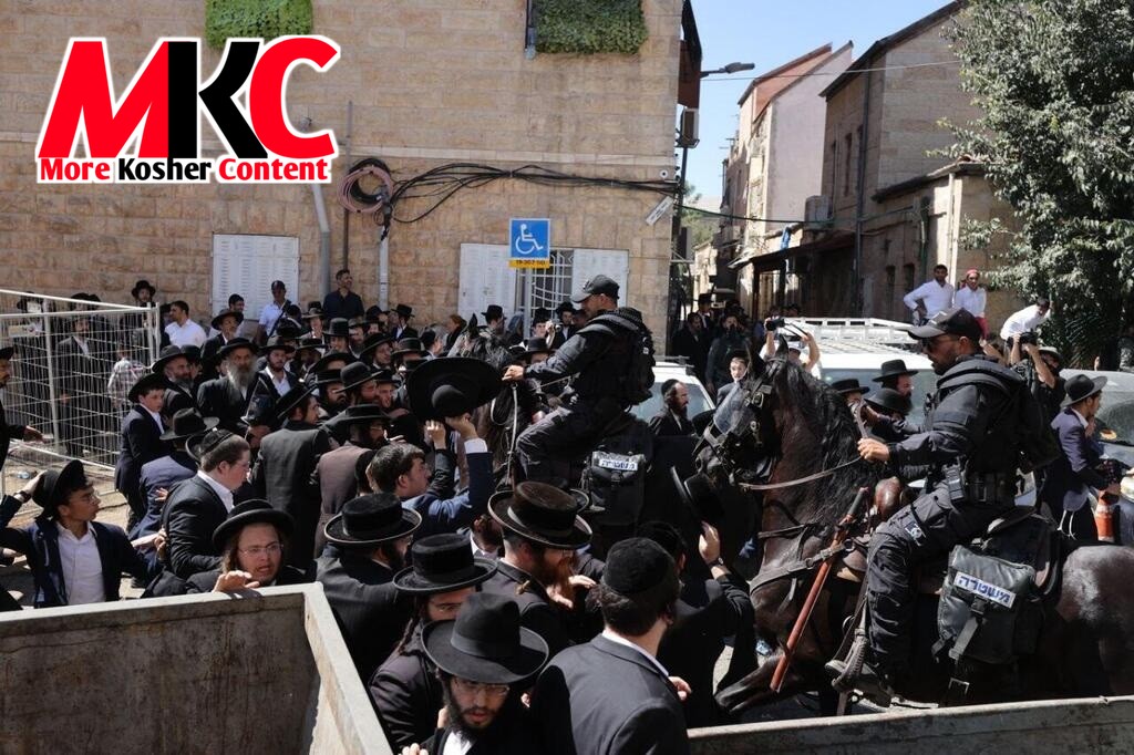 ישיבה בחור ארעסטירט: 35 בני תורה וועלן פארברענגען שבת אין מיליטערישע תפיסה, בשעת די פראטעסטן קעגן גזירת גיו…